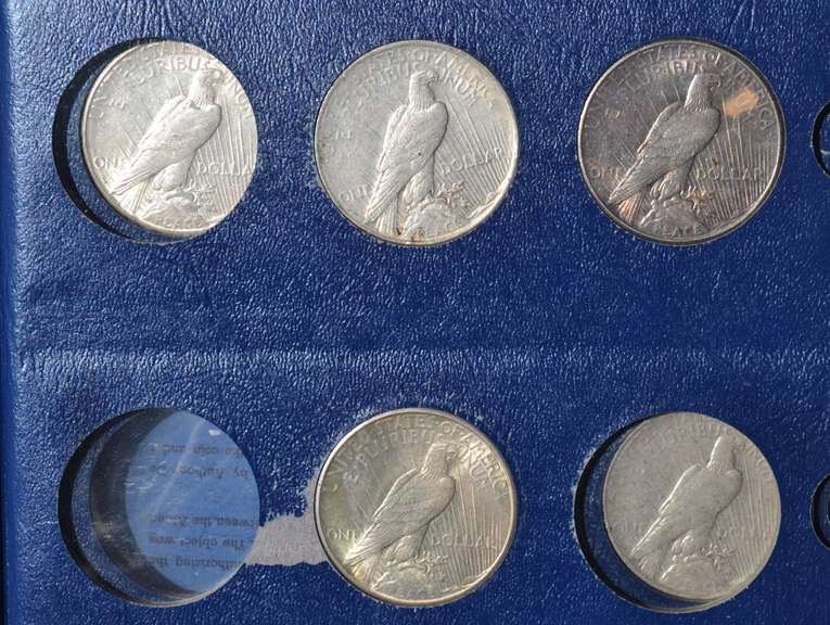 10 Peace Dollars in A Whitman Album