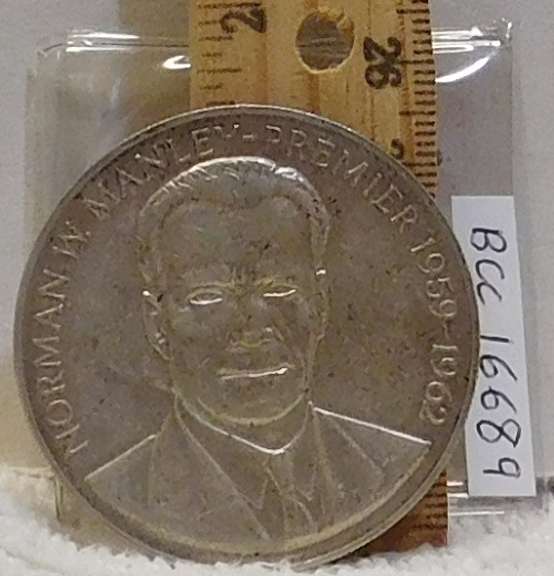 Jamaica 1971 Commem Sil $5 Dol; over 1.25oz Sil