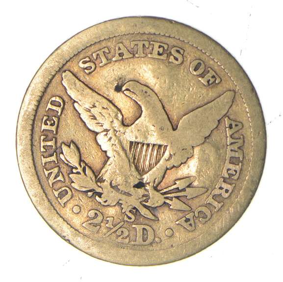 1866-S $2.50 Liberty Head Gold Quarter Eagle - Circulated