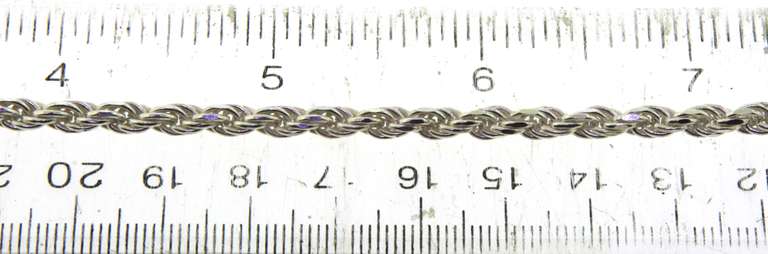Italian Sterling Silver Rope Chain Necklace