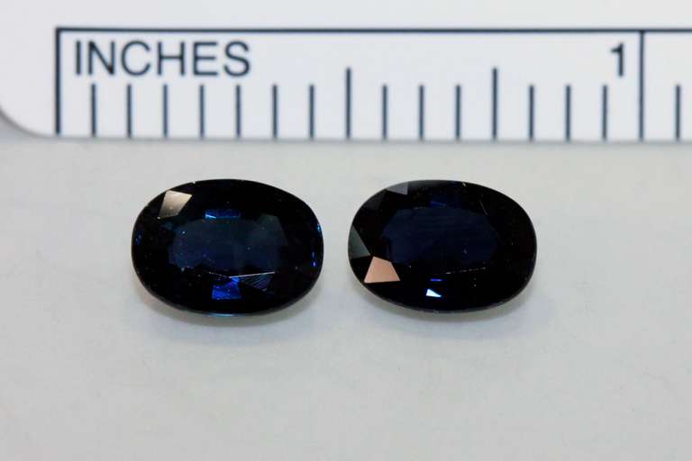 Midnight Blue Sapphire Pair - 3.26 cts.