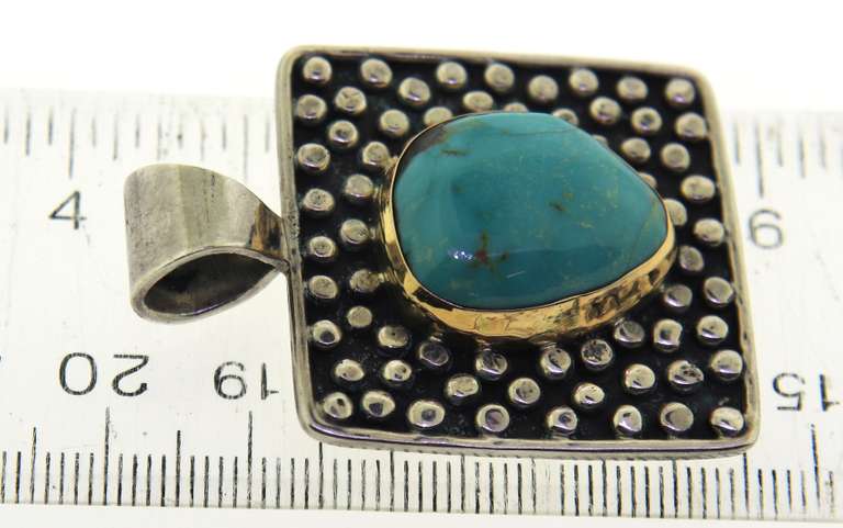 Sterling Silver Turquoise Pendant