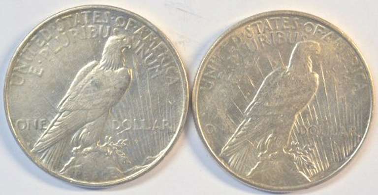 Better 1927-D & 1934-P Peace Silver Dollars. Key dates