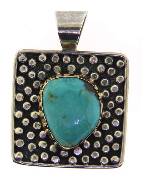 Sterling Silver Turquoise Pendant