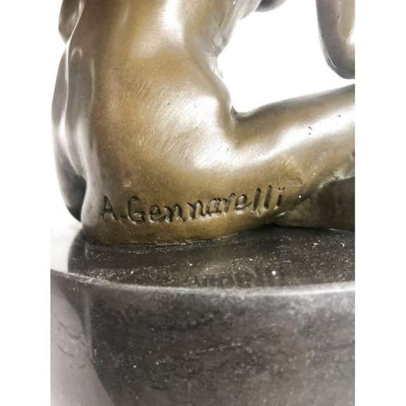 Nude Woman Dancer Bronze Statue