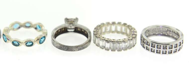 Group Lot of Vintage Sterling Silver Rings