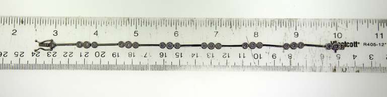 Sterling Silver CZ Stations Bracelet