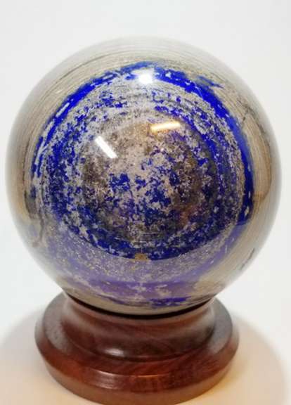 Collectors 6,000ct Lapis and Calcite sphere