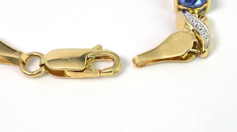 Lush 12.75CTW Sapphire & Diamond Bracelet in Yellow Gold