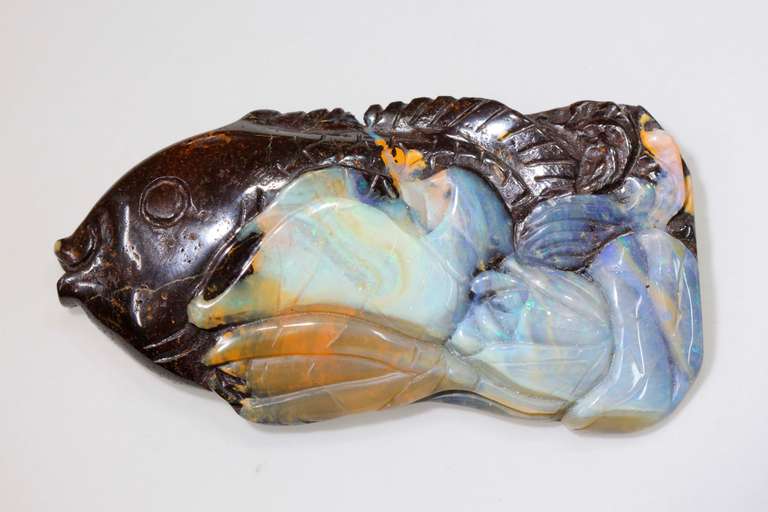 Boulder Opal Fish Carving