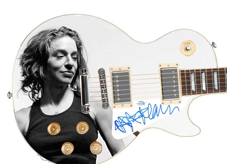 Ani Difranco Autographed Signed Graphics Photo Guitar ACOA