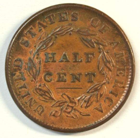 Near Mint 1835 Classic Head Half Cent. Full strike