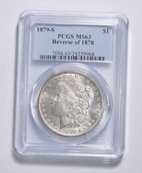 MS63 1879-S Morgan Silver Dollar - REV Of 1878 - Graded PCGS