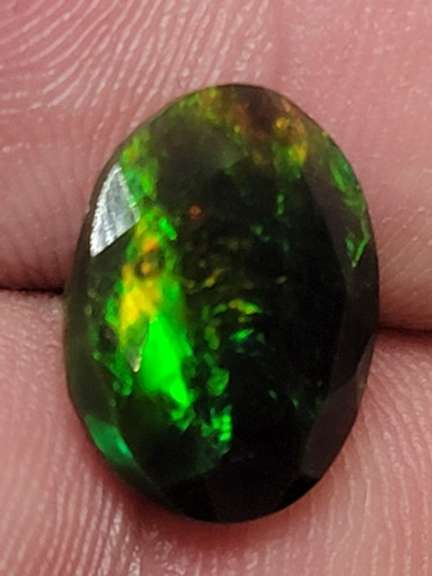 Fingerprint pattern! 2.19ct fairy fire black Opal