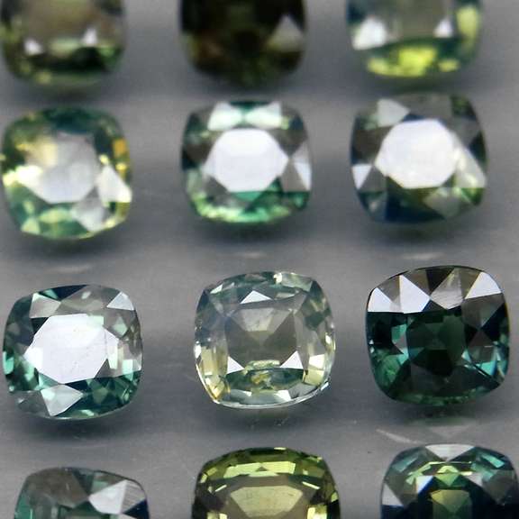 Unheated! 5.32ct cushion cut Australian Sapphire set