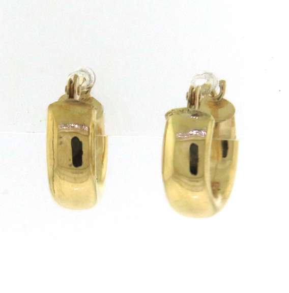 Cute Yellow Gold Small Hoop Earrings
