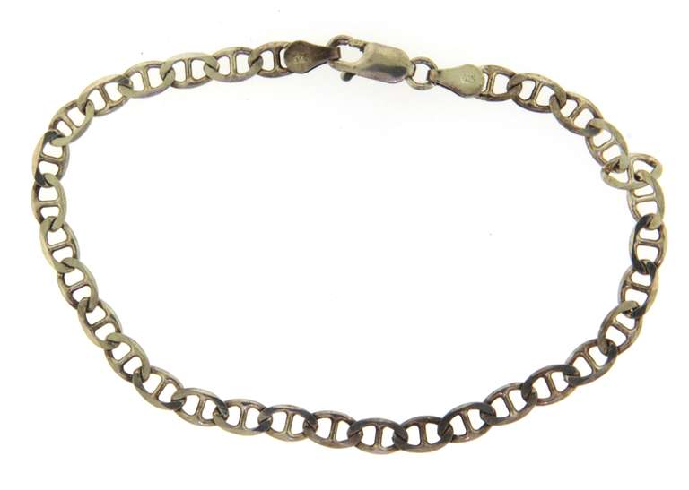 Italian Curb Sterling Silver Bracelet