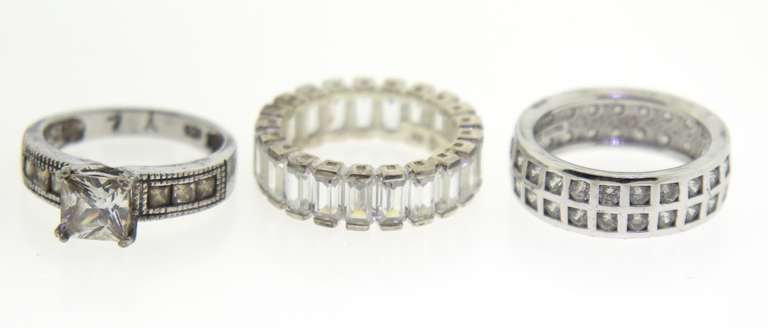 Group Lot of Vintage Sterling Silver Rings