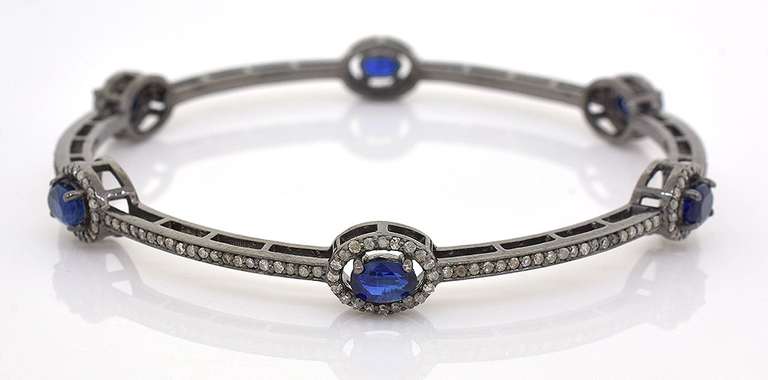 Inspiring Anodized Tourmaline & Diamond Bracelet in Sterling Silver