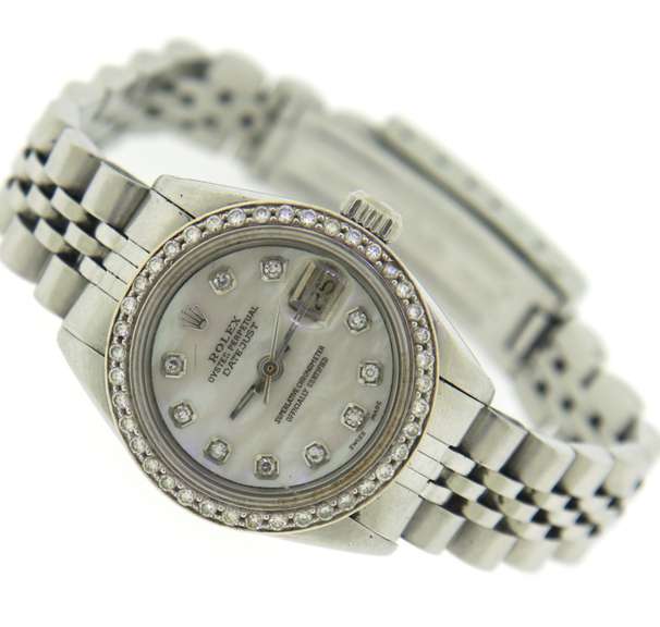 Rolex Datejust Mother of Pearl Diamond Dial and Bezel Watch