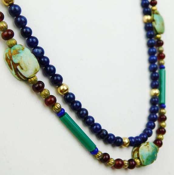 2 Gold-Filled Gemstone Bead Necklaces