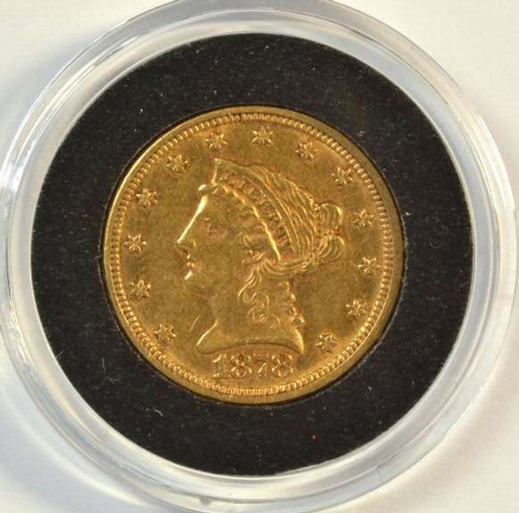 Scarce 1878 US $2.50 Liberty Gold Piece. Nice