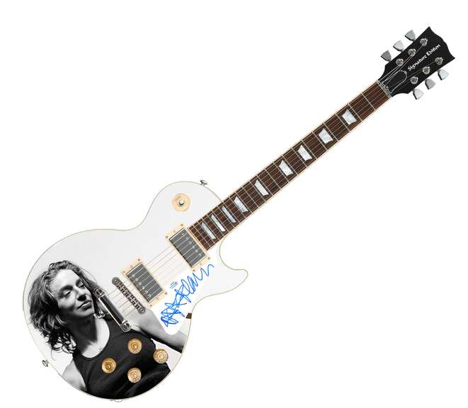 Ani Difranco Autographed Signed Graphics Photo Guitar ACOA