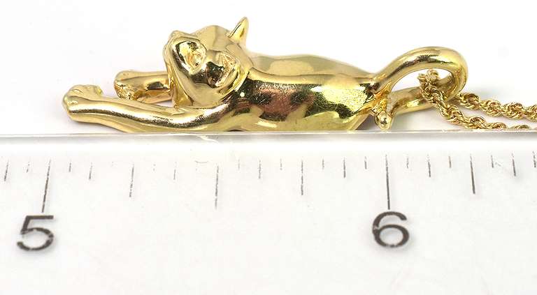 Adorable Kitten Pendant in 14KT Yellow Gold