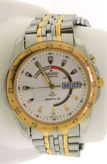 Seiko Kinetic 2 Tone watch