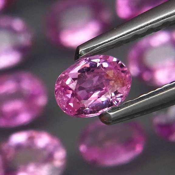 Rare UNHEATED 3.16ct pink Sapphire set