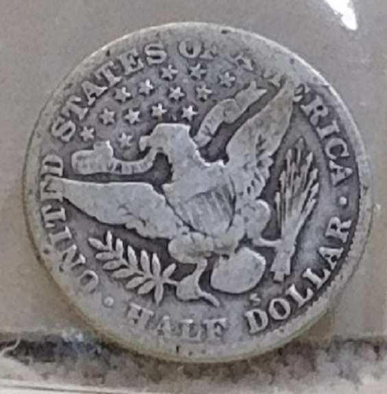 1915-S Barber Half, circ, nice
