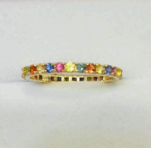 14kt Yellow Gold & Sapphire Band Ring