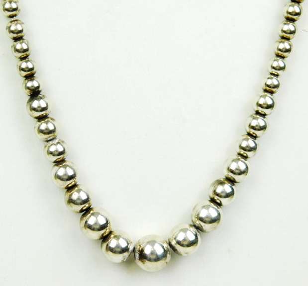 Sterling Silver Bead Necklace