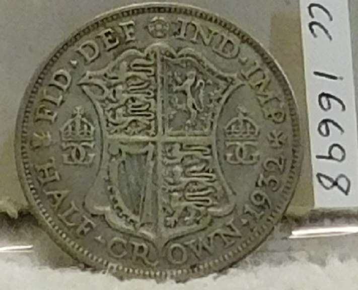 Great Brit, George V 1932 Sil Half Crown 500 fine