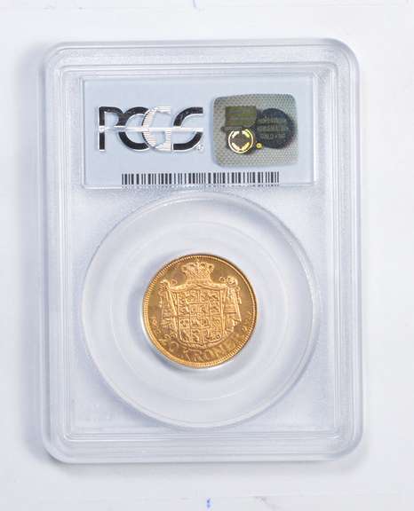 MS66 1912-VDP Denmark 20 Kroner Gold Coin - Graded PCGS