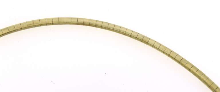 Powerful Yellow Gold Omega Necklace