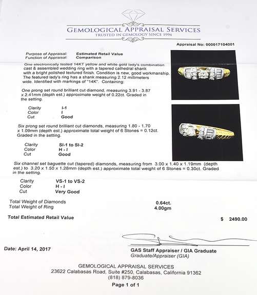 Regal 0.64CT Diamond Ring in 14KT 2-Tone Gold