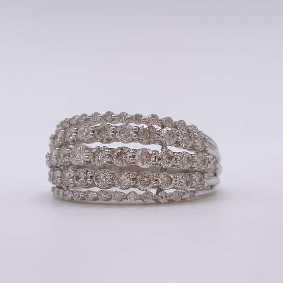 14kt White Gold Diamond Band