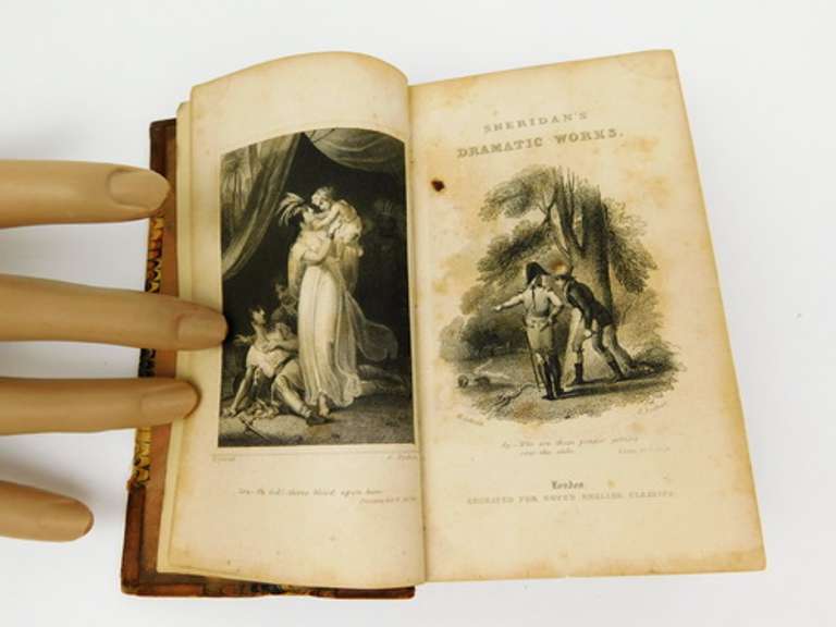 Early 1800's Sheridan's Dramatic Works Miniature Book