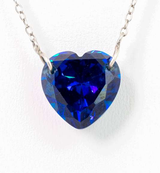 Vibrant Blue Stone Necklace in Sterling Silver