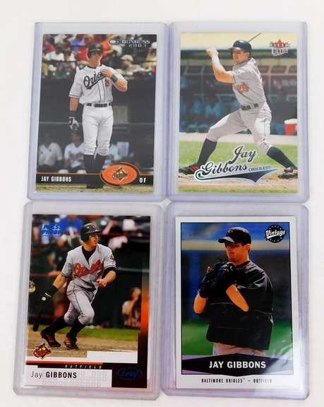 4 Jay Gibbons, Orioles Baseball Cards