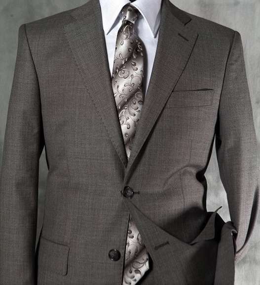 Stylish Sharkskin Slim Fit Suit, Made in Italy