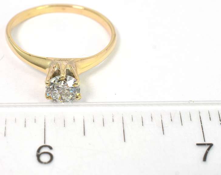 Sparkling 0.69CT Diamond Solitaire Ring in 14KT Yellow Gold