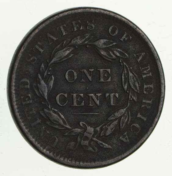 1838 Young Head Large Cent - Circulated