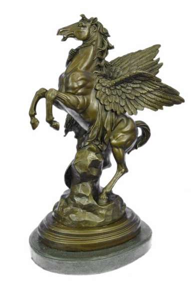 Perseus and Pegasus Greek Mythology Hero Bronze Sculpture