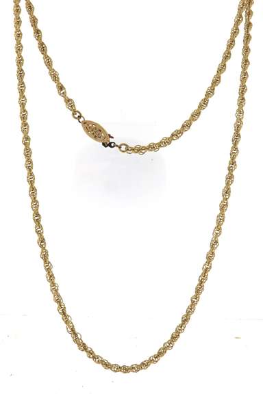 Classic 14kt YG 30" Rope Chain Necklace