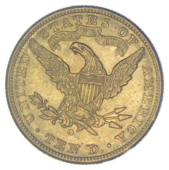 1892-O $10 Liberty Head Gold Eagle - OBV Cleaned
