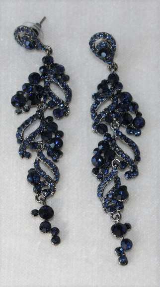 Set of Sapphire Color Fashion Design Earrings