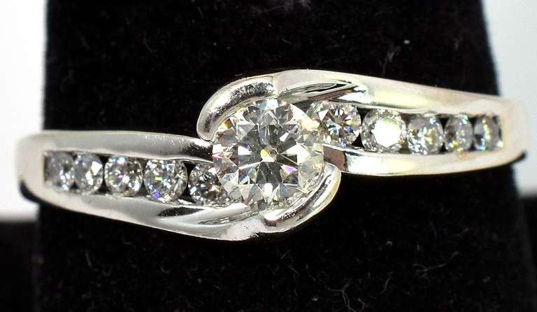 Striking 0.41CTW Diamond Ring in 14KT White Gold