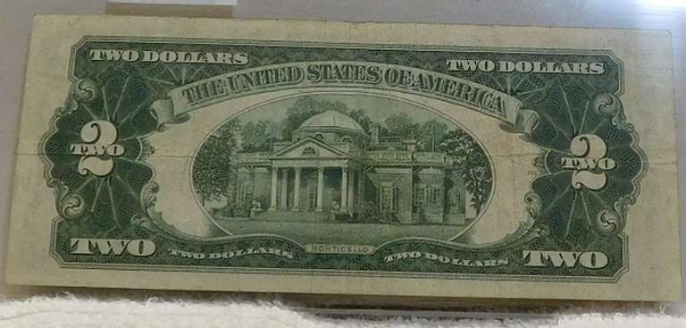 1928-F $2. US Note Red Seal circ, first yr of issue for sm size